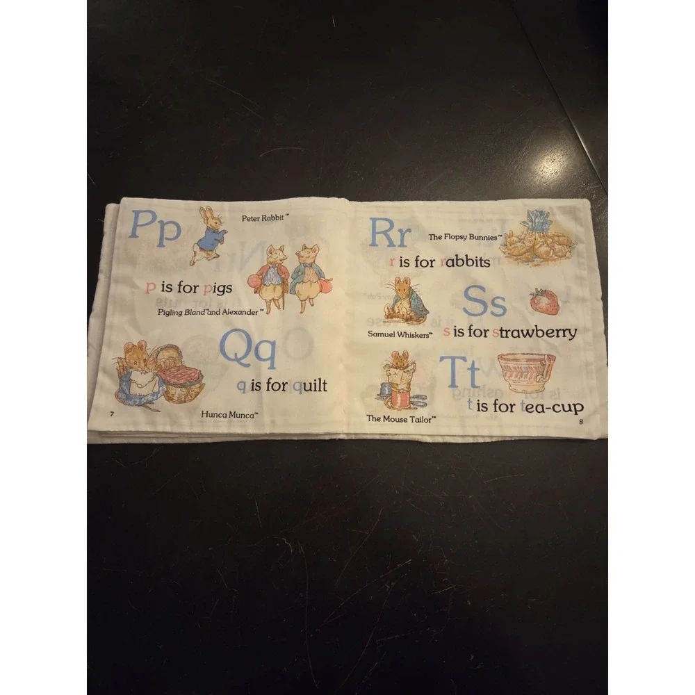 Vintage Beatrix Potter Peter Rabbits ABC Cloth Baby‎ Book
